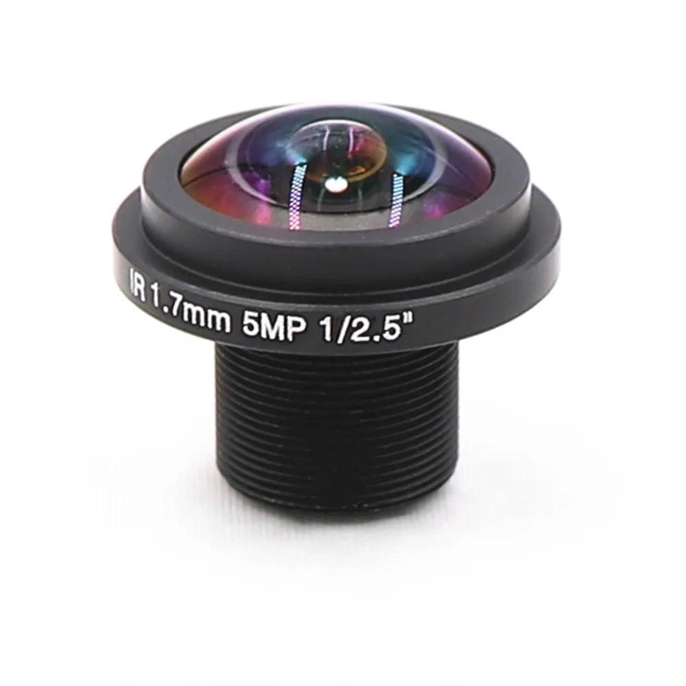 1.7mm Fisheye Wide View Angle 180 Degree Manual Fixed Focus M12 Mount Lens without IR Filter
1.7mm Fisheye Wide View Angle 180 Degree Manual Fixed Focus M12 Mount Lens without IR Filter