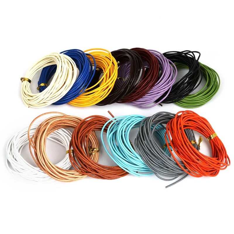 Hot Sale 1.5mm 5m/lot Round Shape Genuine Leather Cord Jewelry for Bracelet & Necklace DIY Making
Hot Sale 1.5mm 5m/lot Round Shape Genuine Leather Cord Jewelry for Bracelet & Necklace DIY Making