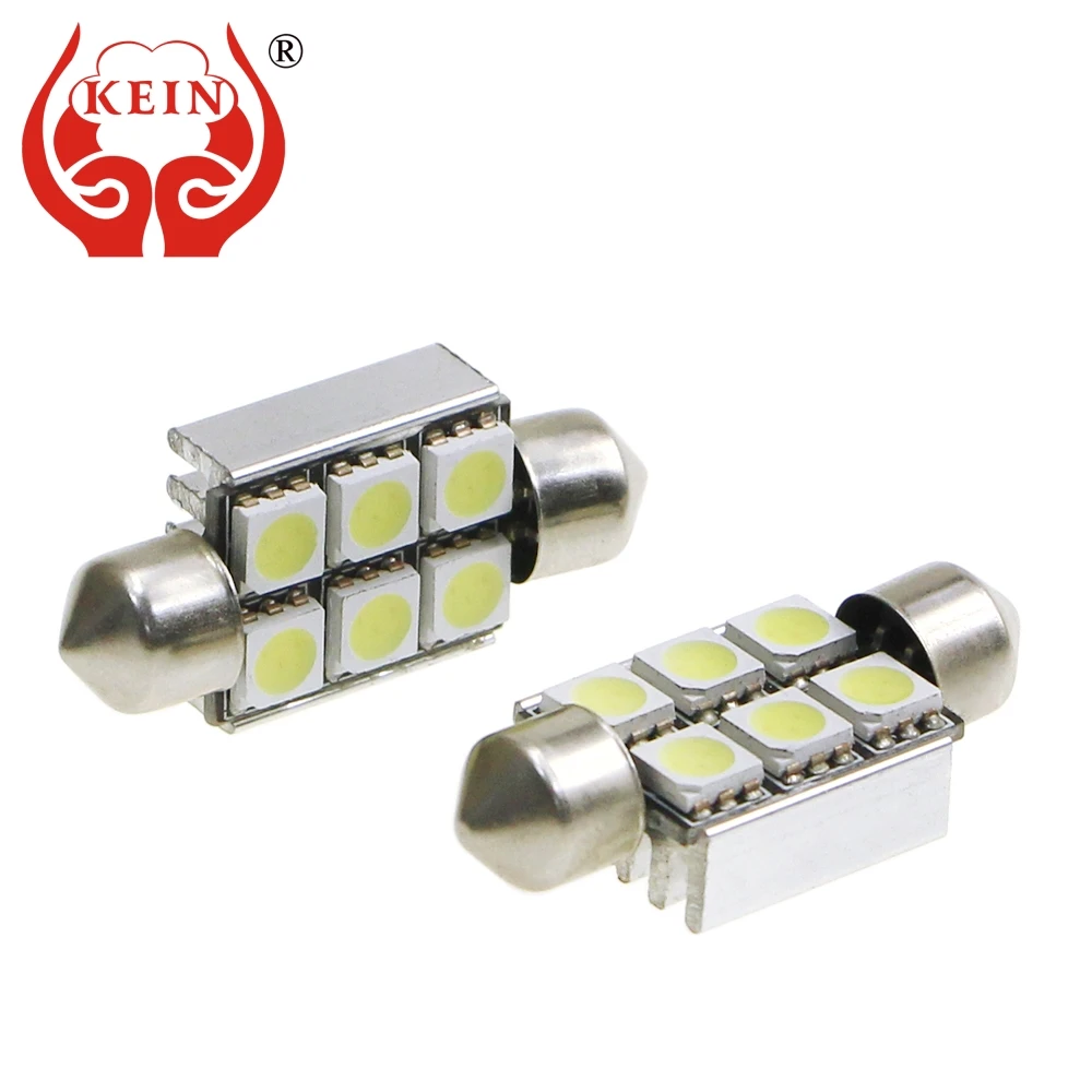 KEIN 4PCS c5w led festoon bulbs 36mm 39mm 41mm C3W c10w 5050 6SMD led Car Auto License Plate dome Vehicle signal lamp Light 12V
KEIN 4PCS c5w led festoon bulbs 36mm 39mm 41mm C3W c10w 5050 6SMD led Car Auto License Plate dome Vehicle signal lamp Light 12V