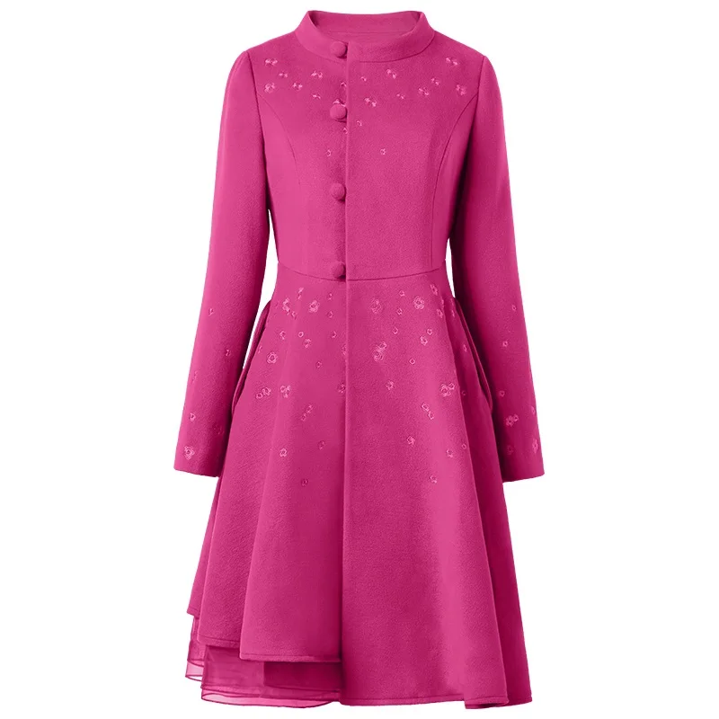 S-3XL 2019 Original Autumn Winter Women Big Swing Wool Jacket Single Breasted Overcoat Female Long Sleeve Lace Patch Coat
S-3XL 2019 Original Autumn Winter Women Big Swing Wool Jacket Single Breasted Overcoat Female Long Sleeve Lace Patch Coat