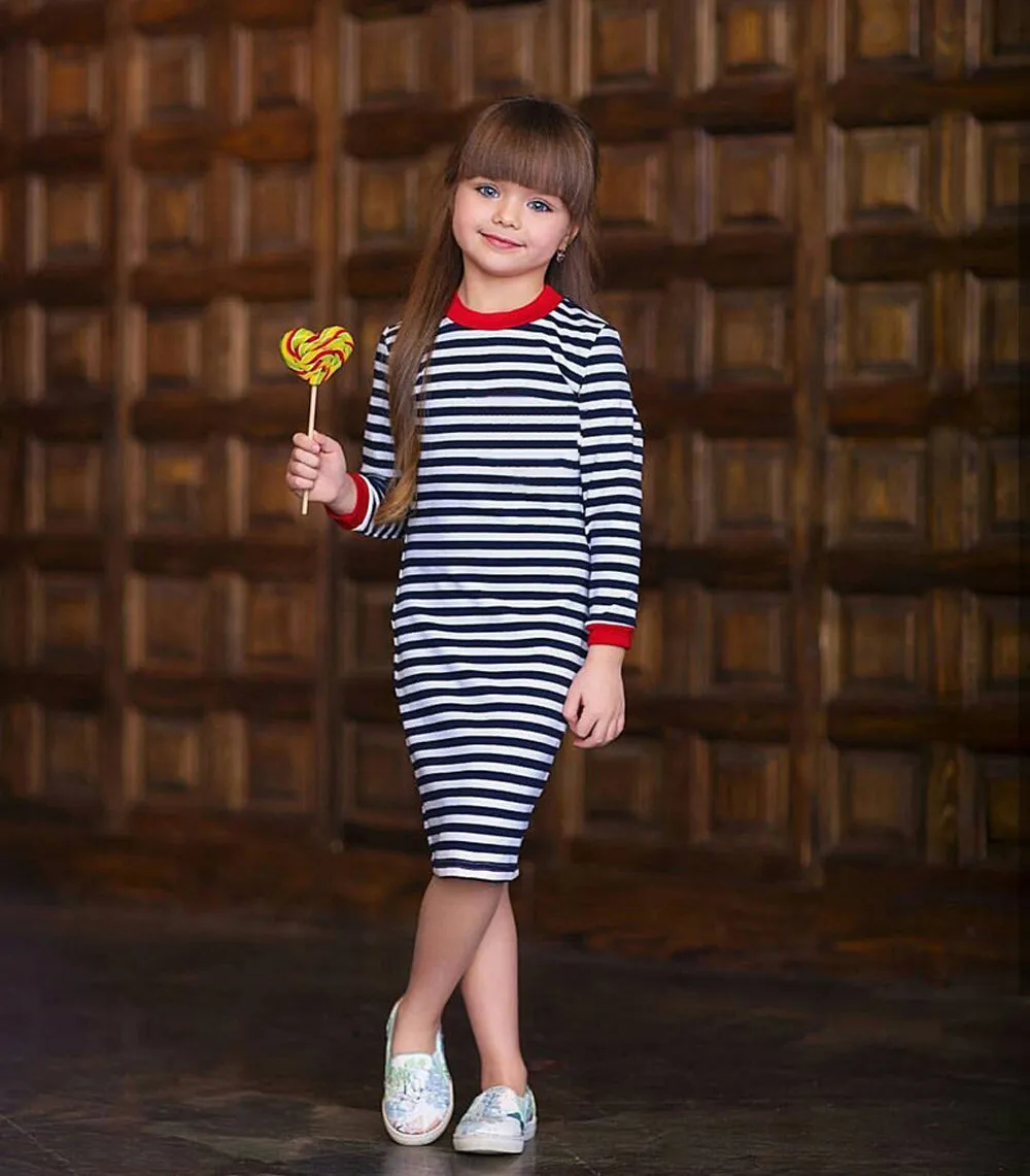 Toddler Baby Kids Girls Stripe Dress Fashion Long Sleeve Clothes Outfits elegant dress for girls modis sukienki girl costume
Toddler Baby Kids Girls Stripe Dress Fashion Long Sleeve Clothes Outfits elegant dress for girls modis sukienki girl costume