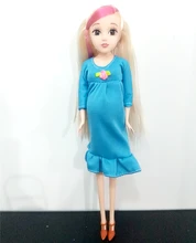 1 DIY colorido winter-embarazada verdadera muneca tiene un bebe en su pansa para carro pequeno nino nina munecas nino regalo de juguete(China)