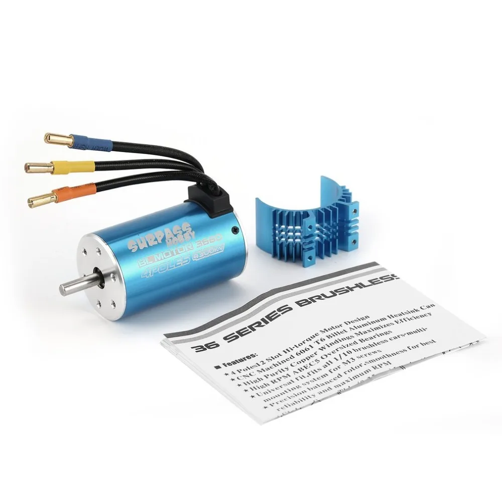 SURPASSHOBBY 3660 4300KV 3T 5mm Brushless Motor with Heat Sink for 1/8 RC Remote Control Car Model Parts Spare Parts Component
SURPASSHOBBY 3660 4300KV 3T 5mm Brushless Motor with Heat Sink for 1/8 RC Remote Control Car Model Parts Spare Parts Component