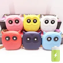 1pc Capacity 12000mAh Cute Owl Power Bank with USB External Portable Socket Gift Battery Travel Port Rechargeable universal H4