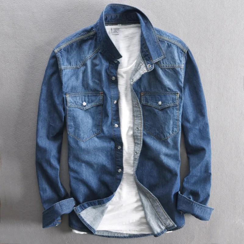 Men's fashion vintage long sleeves danim shirt David Beckham same style casual denim shirt men 2018 new arrivals washing shirt
Men's fashion vintage long sleeves danim shirt David Beckham same style casual denim shirt men 2018 new arrivals washing shirt