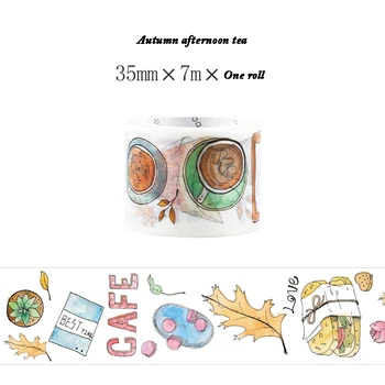 1 Roll 35mm*7m Autumn Afternoon Tea Masking Tape Kawaii Washi Tape Decorative Sticker Scrapbooking DIY Diary Paper
1 Roll 35mm*7m Autumn Afternoon Tea Masking Tape Kawaii Washi Tape Decorative Sticker Scrapbooking DIY Diary Paper