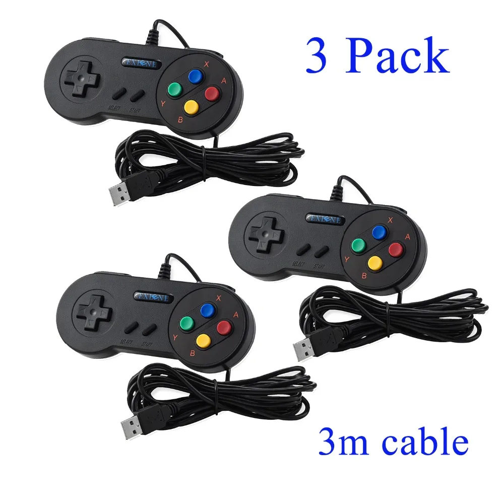 Exlene 3pcs 3M snes usb controller gamepad for Nintendo SNES Game pad for Windows PC MAC Computer Control Joystick
Exlene 3pcs 3M snes usb controller gamepad for Nintendo SNES Game pad for Windows PC MAC Computer Control Joystick