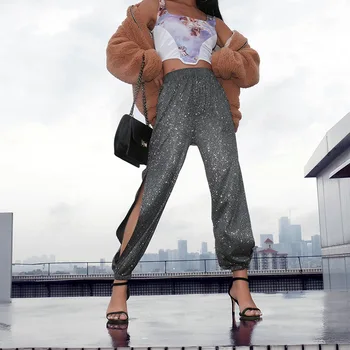 Women Bright Side Slit Pants 2019 New Summer Fashion Ins Hip Hop Street Dance Pencil Pants Female
Women Bright Side Slit Pants 2019 New Summer Fashion Ins Hip Hop Street Dance Pencil Pants Female