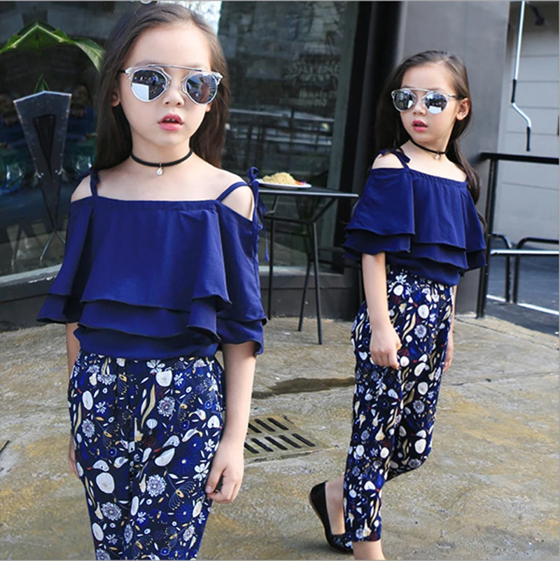Fashion Summer Girls Clothing Set 2019 Children Off Shoulder Tops Floral Pants 2Pcs Kids Outfits Teen Girl Clothes 5 6 7 8 Years
Fashion Summer Girls Clothing Set 2019 Children Off Shoulder Tops Floral Pants 2Pcs Kids Outfits Teen Girl Clothes 5 6 7 8 Years