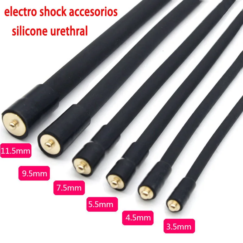 Electro Stimulate Urethral Sound Super Long Silicone Rod Penis Plug