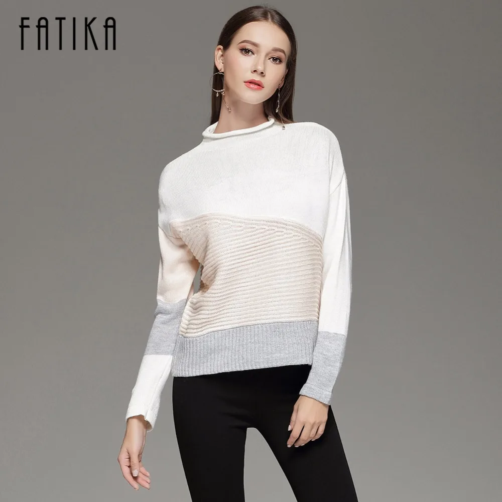 FATIKA 2017 Fashion Fall Winter Women's Sweaters And Pullovers Long Sleeve O neck Knitted Sweater Casual Color Block Jumper Tops
FATIKA 2017 Fashion Fall Winter Women's Sweaters And Pullovers Long Sleeve O neck Knitted Sweater Casual Color Block Jumper Tops