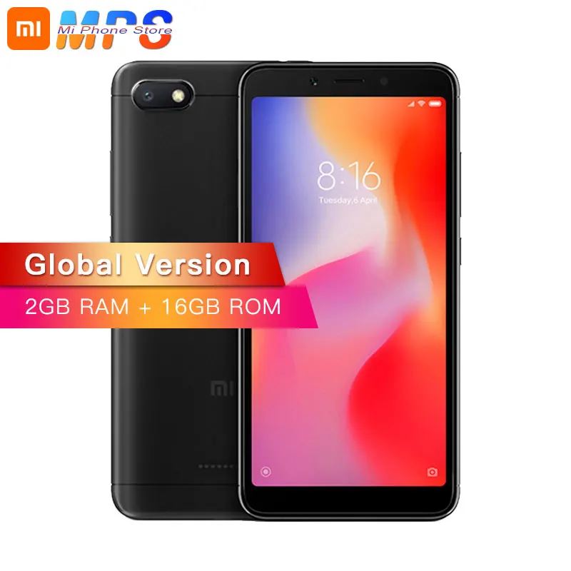 Глобальная версия Xiaomi Redmi 6A 2 Гб Оперативная память 16 Встроенная A22 мобильного