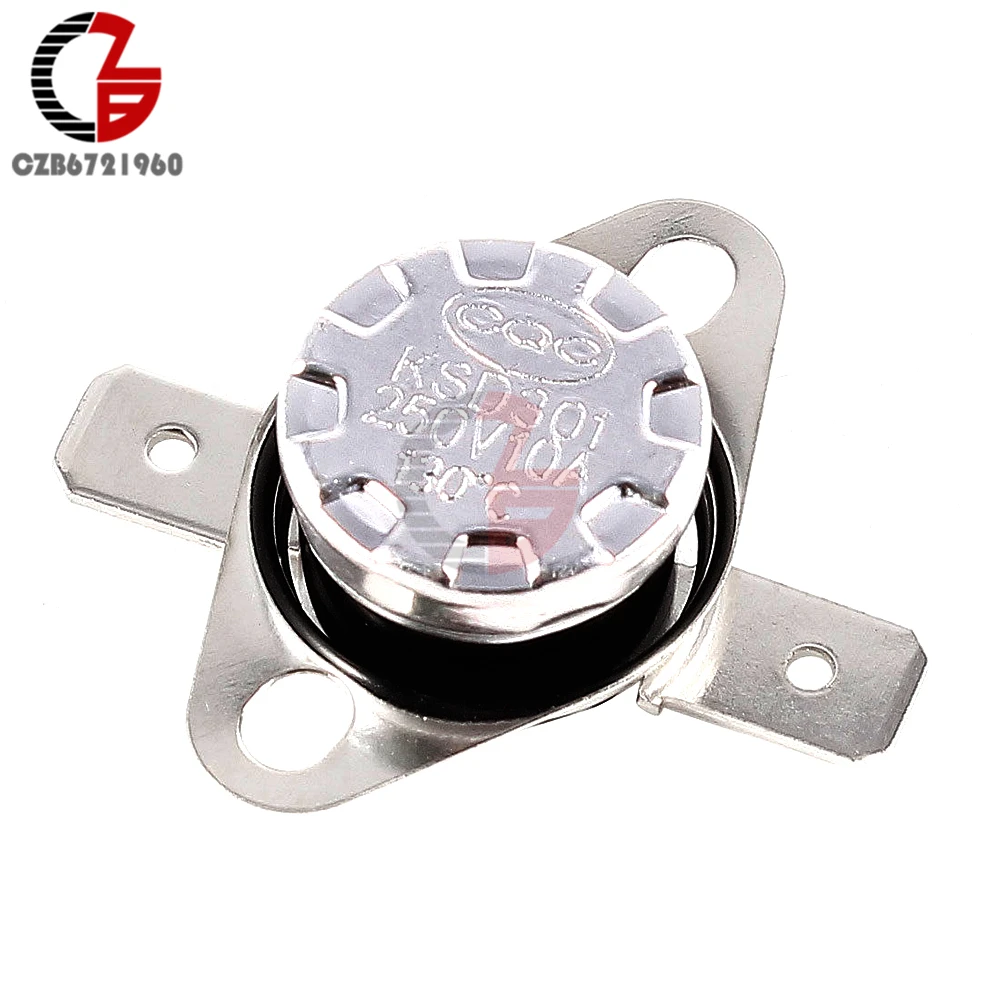 250V 10A KSD301 Temperature Switch Thermostat Normal Closed Open NC Thermal Sensor Control Switch 30-130 Degree Celsius On-Off 
250V 10A KSD301 Temperature Switch Thermostat Normal Closed Open NC Thermal Sensor Control Switch 30-130 Degree Celsius On-Off
