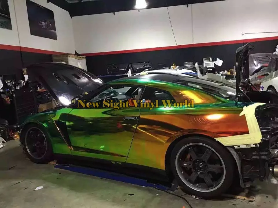 Best Quality Green Gold Rainbow Chrome Vinyl Wrapping Film Rainbow Vinyl Roll Bubble Free For Car Decal
Best Quality Green Gold Rainbow Chrome Vinyl Wrapping Film Rainbow Vinyl Roll Bubble Free For Car Decal
