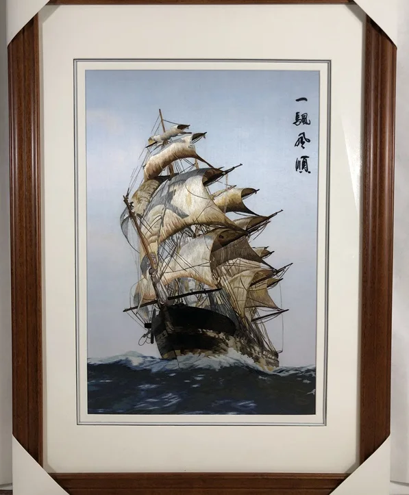 Handmade 100% Mulberry Silk Thread Finished Suzhou Embroidery not include frame ,plain sailing 40*60cm
Handmade 100% Mulberry Silk Thread Finished Suzhou Embroidery not include frame ,plain sailing 40*60cm