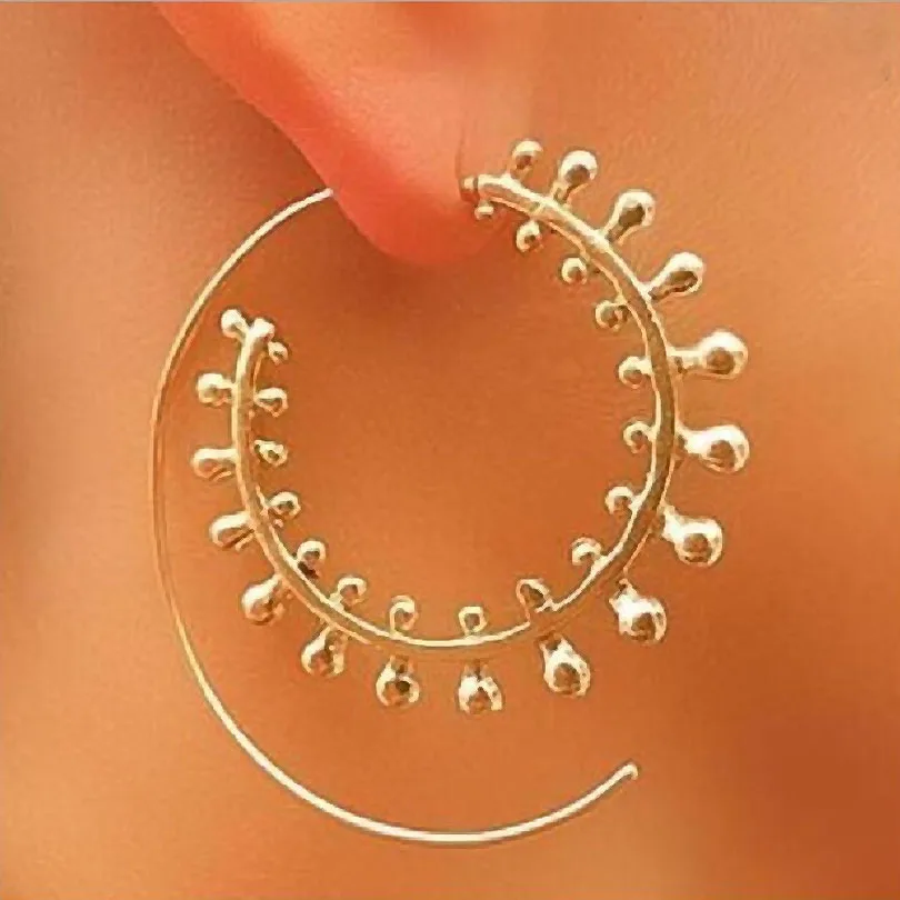 1 Pair New Style Exaggerated Vortex Gear Earrings Individual Circle Spiral Big Hoop Earrings For Women Ear Jewelry Wholesale
1 Pair New Style Exaggerated Vortex Gear Earrings Individual Circle Spiral Big Hoop Earrings For Women Ear Jewelry Wholesale