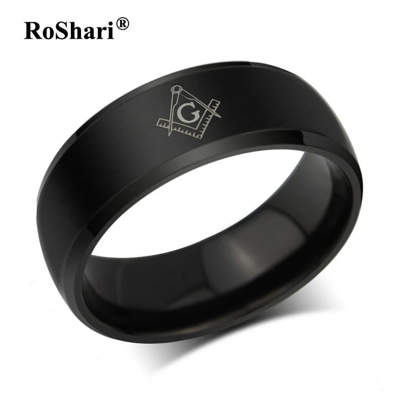 RoShari Vintage Men's Masonic Ring for Best Friend Black Stainless Steel rings Party men Jewelry
RoShari Vintage Men's Masonic Ring for Best Friend Black Stainless Steel rings Party men Jewelry