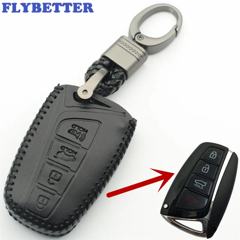 FLYBETTER Genuine Leather KeyChain 4Button Smart Key Case Cover For Hyundai SantaFe/Equus/Azera/Genesis Car Styling (B) L280
FLYBETTER Genuine Leather KeyChain 4Button Smart Key Case Cover For Hyundai SantaFe/Equus/Azera/Genesis Car Styling (B) L280