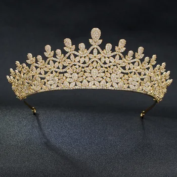 Classic Full 5A CZ Cubic Zirconia Royal Wedding Bridal Gold Tone Tiara Crown Women Girl Party Hair Jewelry Accessories S00032T4
Classic Full 5A CZ Cubic Zirconia Royal Wedding Bridal Gold Tone Tiara Crown Women Girl Party Hair Jewelry Accessories S00032T4
