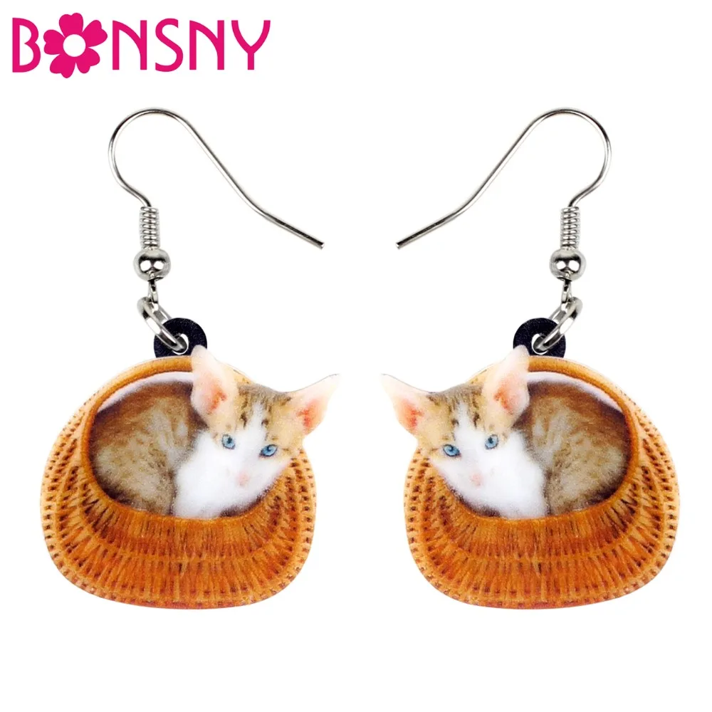 Bonsny Acrylic Cartoon Basket Kitten Cat Earrings Big Long Dangle Drop Cute Animal Jewelry For Women Girls Teen Pets Lover Gifts
Bonsny Acrylic Cartoon Basket Kitten Cat Earrings Big Long Dangle Drop Cute Animal Jewelry For Women Girls Teen Pets Lover Gifts