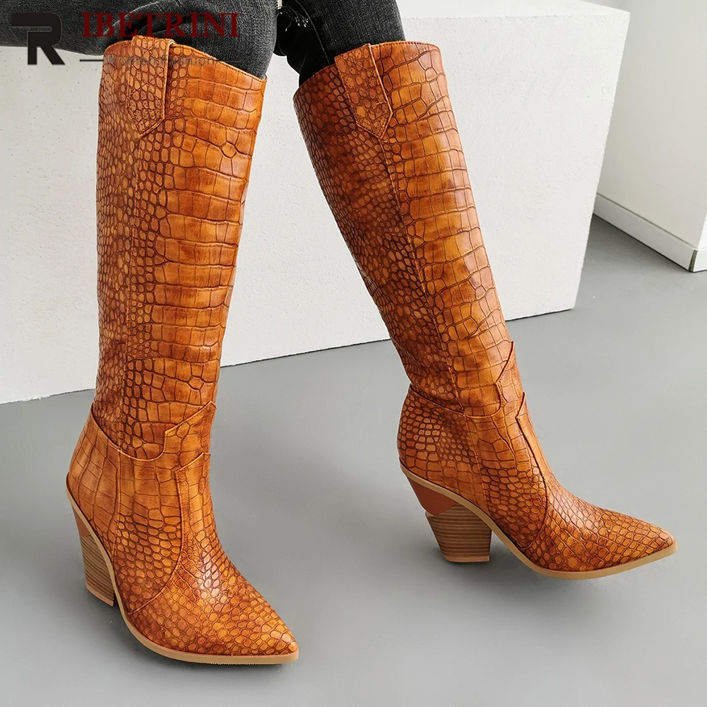 RIBETRINI Knee High Boots Woman Fashion Autumn Winter Hot Sale Strange High Heels Slip On Boots Woman Plus Size 33-46
RIBETRINI Knee High Boots Woman Fashion Autumn Winter Hot Sale Strange High Heels Slip On Boots Woman Plus Size 33-46