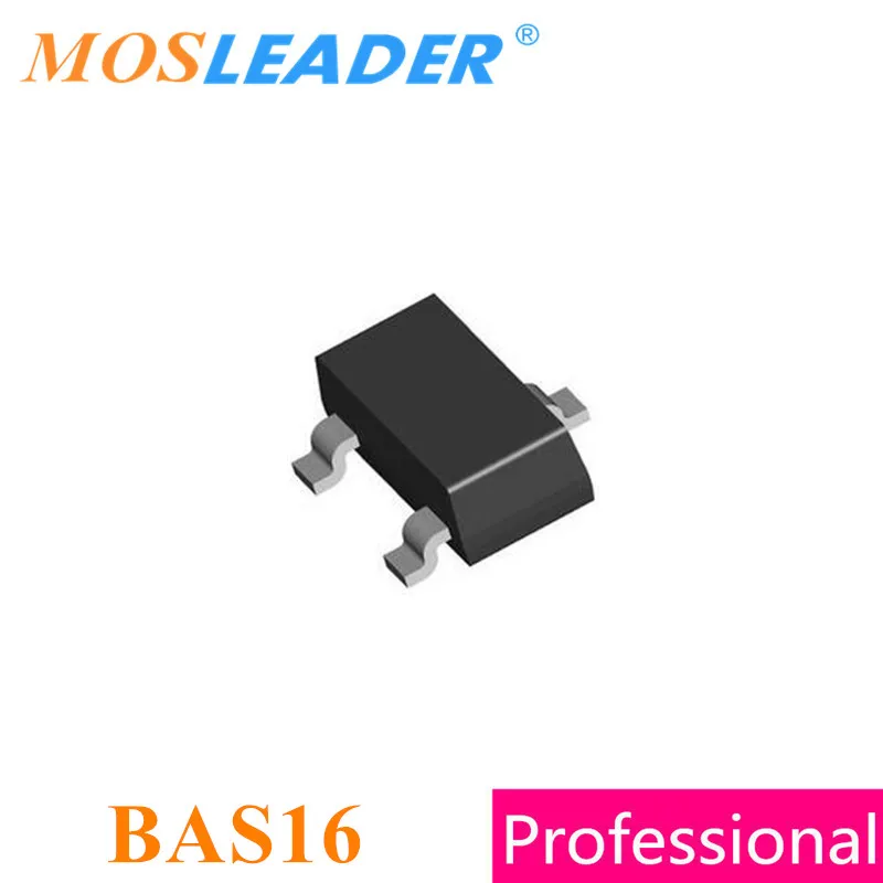 Mosleader BAS16 A6 SOT23 3000PCS BAS16H Switching diodes Made in China High quality
Mosleader BAS16 A6 SOT23 3000PCS BAS16H Switching diodes Made in China High quality