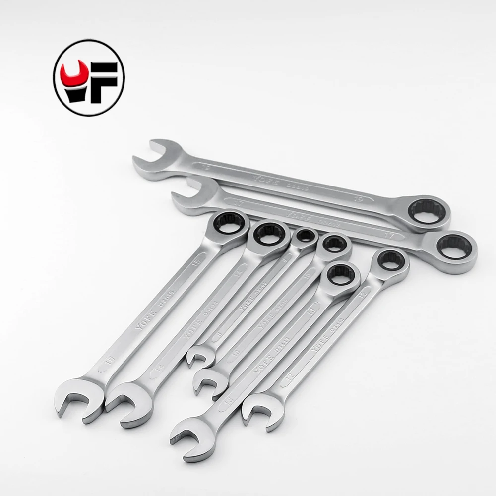 YOFE TOOLS Ratchet Spanner Combination wrench a set of keys ratchet skate tool gear ring wrench ratchet handle size 8-15,17,19mm
YOFE TOOLS Ratchet Spanner Combination wrench a set of keys ratchet skate tool gear ring wrench ratchet handle size 8-15,17,19mm