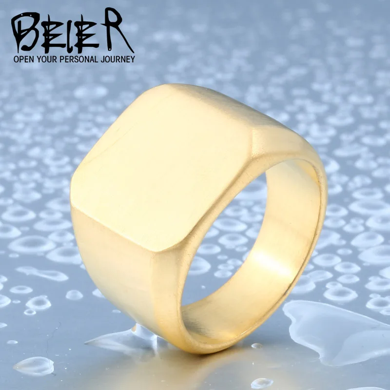 High Dull Polished Signet Solid Fashion Man's 316L Stainless Steel Biker Plated black /gold colour Unique Ring For Men BR8-404
High Dull Polished Signet Solid Fashion Man's 316L Stainless Steel Biker Plated black /gold colour Unique Ring For Men BR8-404