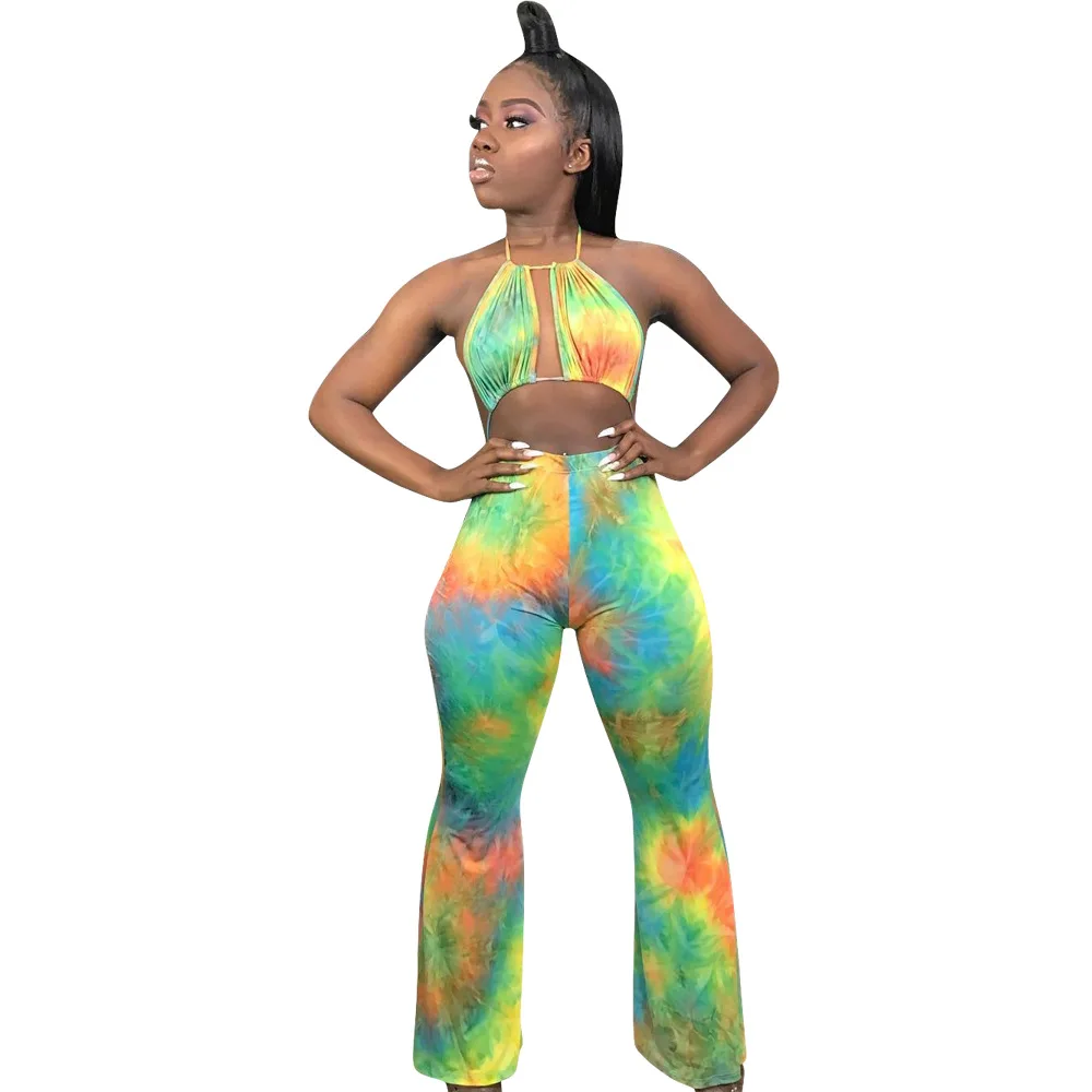 Summer Rainbow Tie Dye Print Sexy Women Bodycon Jumpsuit Hollow Out Backless Playsuit Halter Sleeveless Club Party Overalls
Summer Rainbow Tie Dye Print Sexy Women Bodycon Jumpsuit Hollow Out Backless Playsuit Halter Sleeveless Club Party Overalls