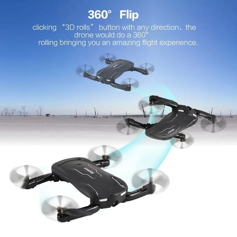 Syma Z1 2.4G FPV Foldable Drone Smart RC Quadcopter with 720P HD Wifi Camera Real-time Altitude Hold Optical Flow Positioning
Syma Z1 2.4G FPV Foldable Drone Smart RC Quadcopter with 720P HD Wifi Camera Real-time Altitude Hold Optical Flow Positioning