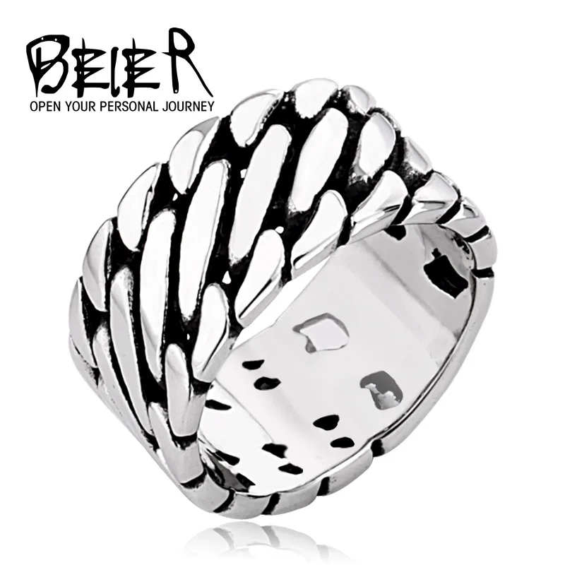 BEIER 2018 Man Wide Twist Knitting Ring Personality Exagerrated Stainless Steel Special Fashion Jewelry BR8-249 US Size
BEIER 2018 Man Wide Twist Knitting Ring Personality Exagerrated Stainless Steel Special Fashion Jewelry BR8-249 US Size