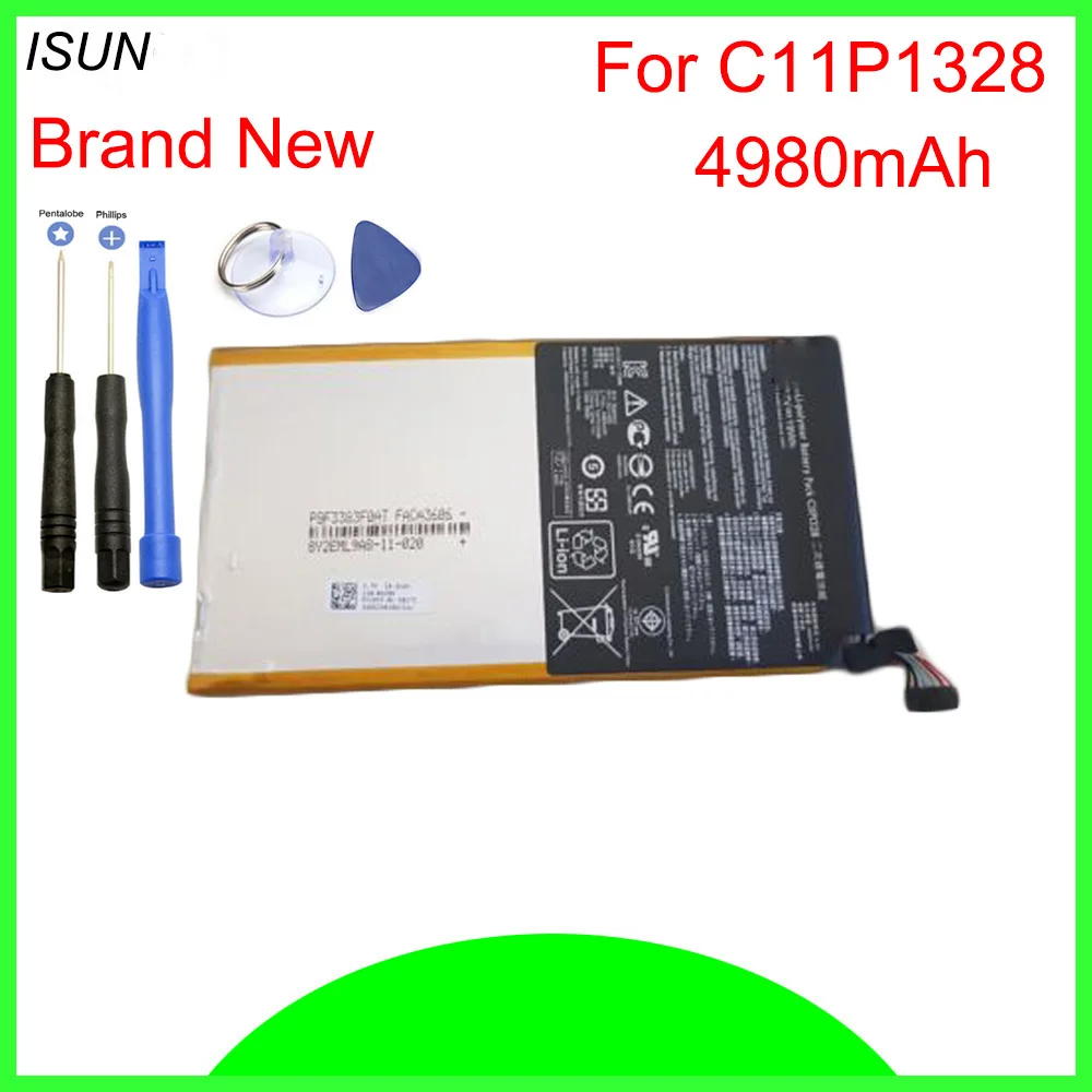 ISUNOO 4980mAh C11P1328 battery for ASUS TF103CG TF103CX TF103C K010 K018 Batteries With Repair Tools
ISUNOO 4980mAh C11P1328 battery for ASUS TF103CG TF103CX TF103C K010 K018 Batteries With Repair Tools