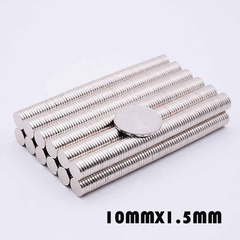 50/150Pcs 10x1.5mm N35 Neodymium Magnet Disc 10mm x 1.5mm Permanent NdFeB Small Round Super Powerful Magnetic Magnets For Craft
50/150Pcs 10x1.5mm N35 Neodymium Magnet Disc 10mm x 1.5mm Permanent NdFeB Small Round Super Powerful Magnetic Magnets For Craft