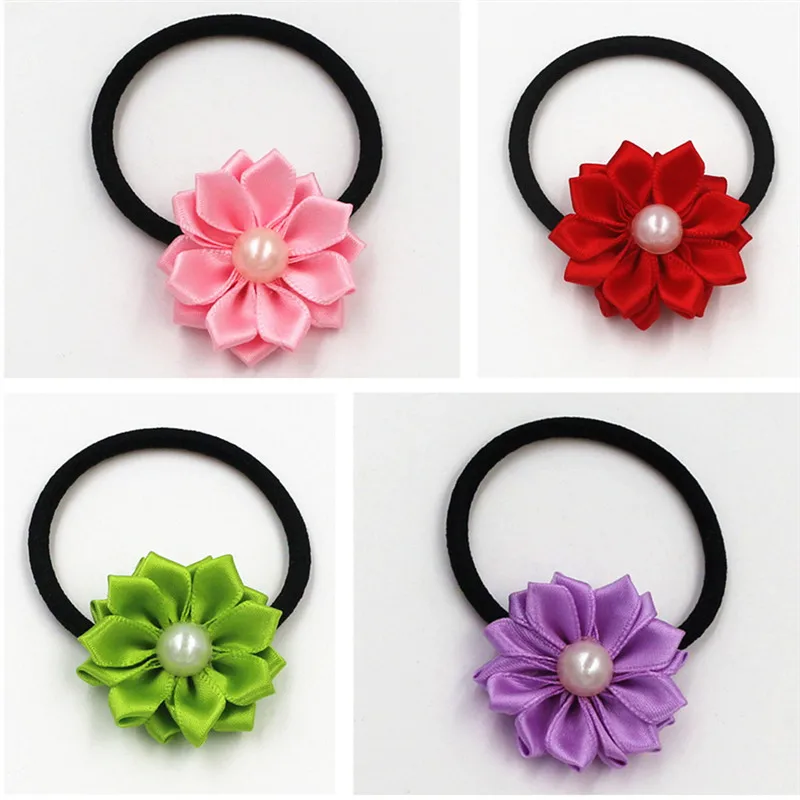 1pcs Hot Sale 2018 New Cute Pearl flower Elastics Hair Holders Bands Fashion Candy Rubber Bands Headwear Girl Hair Accessories 1pcs Hot Sale 2018 New Cute Pearl flower Elastics Hair Holders Bands Fashion Candy Rubber Bands Headwear Girl Hair Accessories