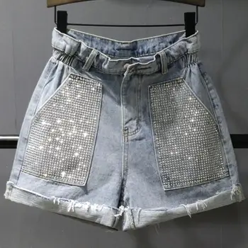 Denim shorts diamond women high waist 2020 new summer loose hot drilling wide leg jeans shorts
Denim shorts diamond women high waist 2020 new summer loose hot drilling wide leg jeans shorts