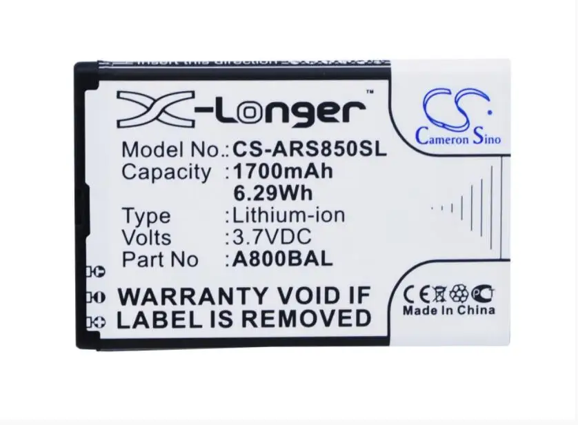 Cameron Sino 1700mAh battery for ALIGATOR A800 Senior A850 A870 AZ01302 D920 for AVUS S62 for CPA HALO X for HYUNDAI MB-140
Cameron Sino 1700mAh battery for ALIGATOR A800 Senior A850 A870 AZ01302 D920 for AVUS S62 for CPA HALO X for HYUNDAI MB-140