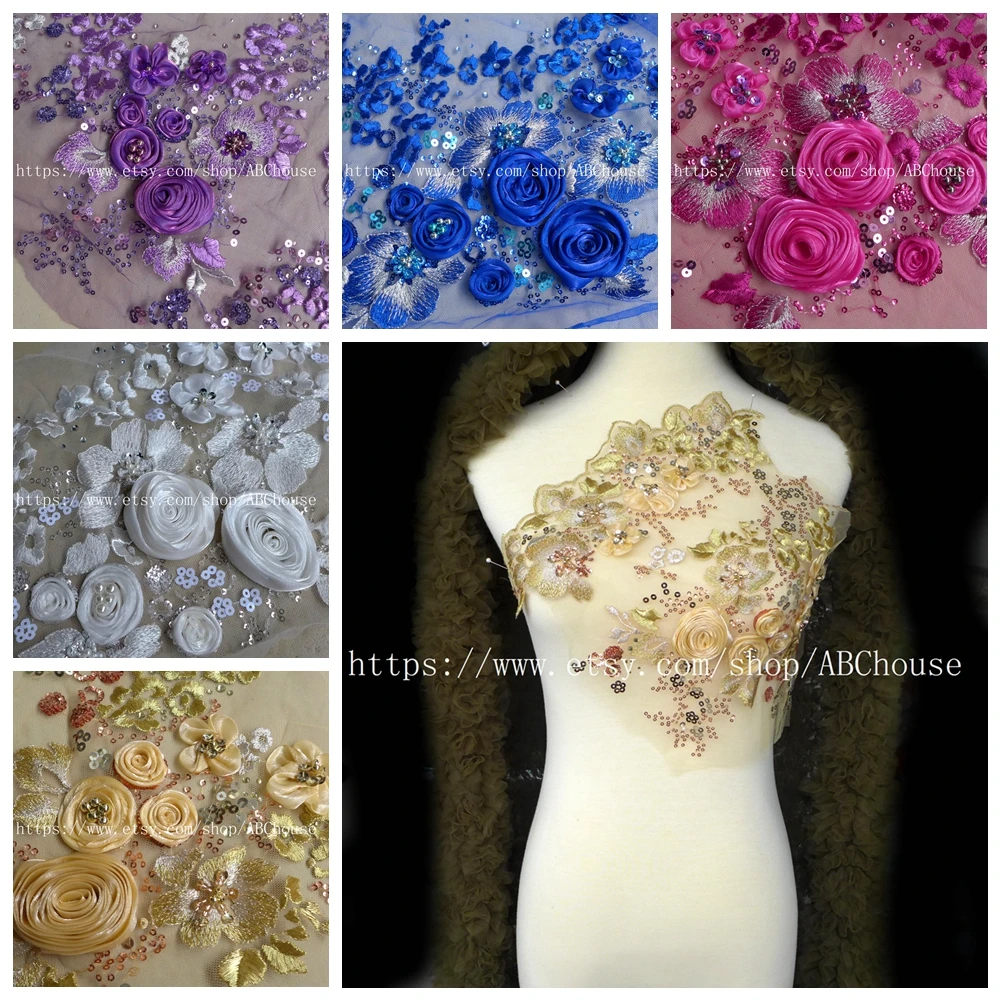 2pieces/lot High quality yellow/purple/pink/blue/off white dress appliques 3D rose flowers wedding dress accessories appliques
2pieces/lot High quality yellow/purple/pink/blue/off white dress appliques 3D rose flowers wedding dress accessories appliques