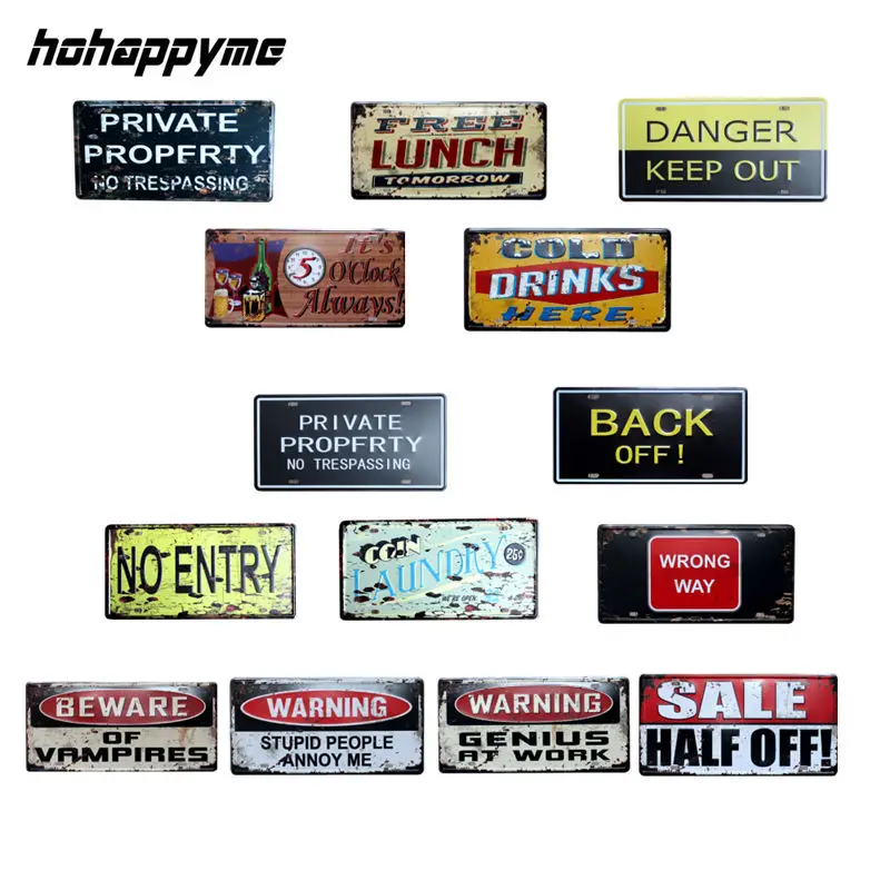 Sign Board Metal Plaques Signs Car License Plate Decor Bar Pub Garage Bedroom Wall Decorative Vintage Home Decor 15x30cm
Sign Board Metal Plaques Signs Car License Plate Decor Bar Pub Garage Bedroom Wall Decorative Vintage Home Decor 15x30cm