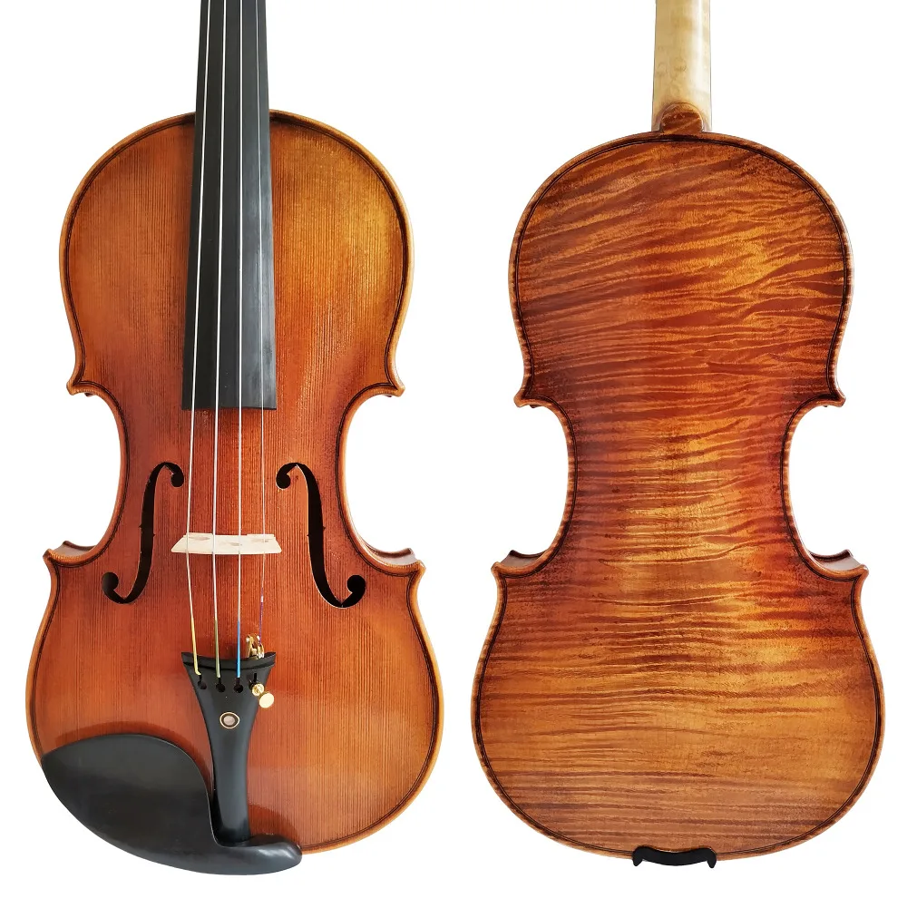 

Free Shipping Copy Stradivarius 1716 100% Handmade Oil Varnish Violin + Carbon Fiber Bow Foam Case FPVN04 #8