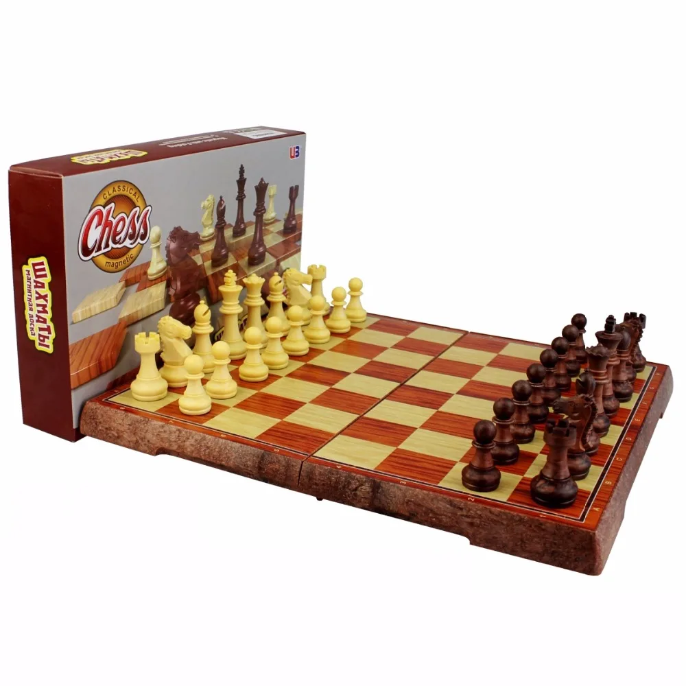 International Chess Checkers Folding Magnetic High-grade wood grain Board Chess Game English version three Sizes
International Chess Checkers Folding Magnetic High-grade wood grain Board Chess Game English version three Sizes
