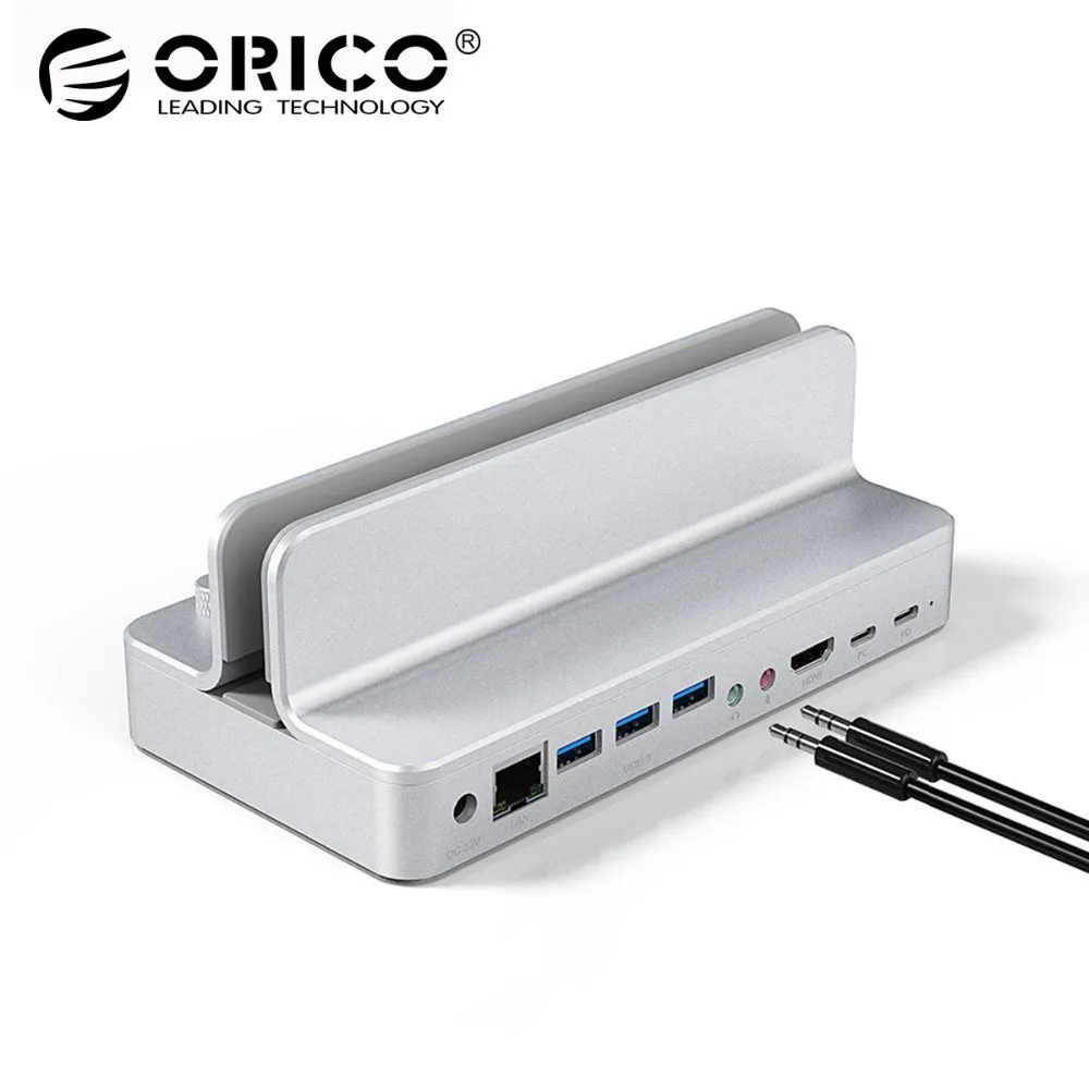 ORICO Aluminum Vertical Laptop Stand Type-c to HDMI USB3.0-A Thickness Adjustable Desktop NoteBooks Holder for MacBook Pro / Air
ORICO Aluminum Vertical Laptop Stand Type-c to HDMI USB3.0-A Thickness Adjustable Desktop NoteBooks Holder for MacBook Pro / Air