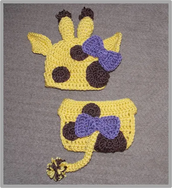 free shipping,cute handmade crochet newborn Yellow giraffe hat with matching diaper cover baby sets newborn photography props
free shipping,cute handmade crochet newborn Yellow giraffe hat with matching diaper cover baby sets newborn photography props