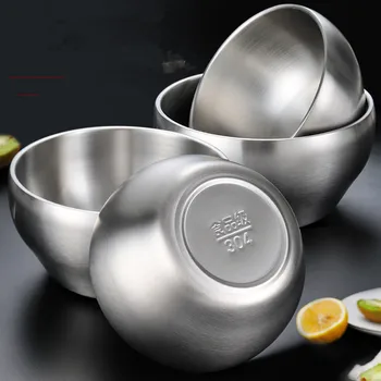 1pc 12cm 304 Stainless Steel Bowl Double Insulated Bowl Children's Household Utensils Anti-blister Instant Noodles Bowl
1pc 12cm 304 Stainless Steel Bowl Double Insulated Bowl Children's Household Utensils Anti-blister Instant Noodles Bowl