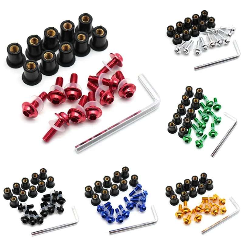 Universal 10Pcs/Set 5mm Motorcycle Screw Kit Motorbike Windscreen Windshield Bolts Screws Nut Fastener
Universal 10Pcs/Set 5mm Motorcycle Screw Kit Motorbike Windscreen Windshield Bolts Screws Nut Fastener