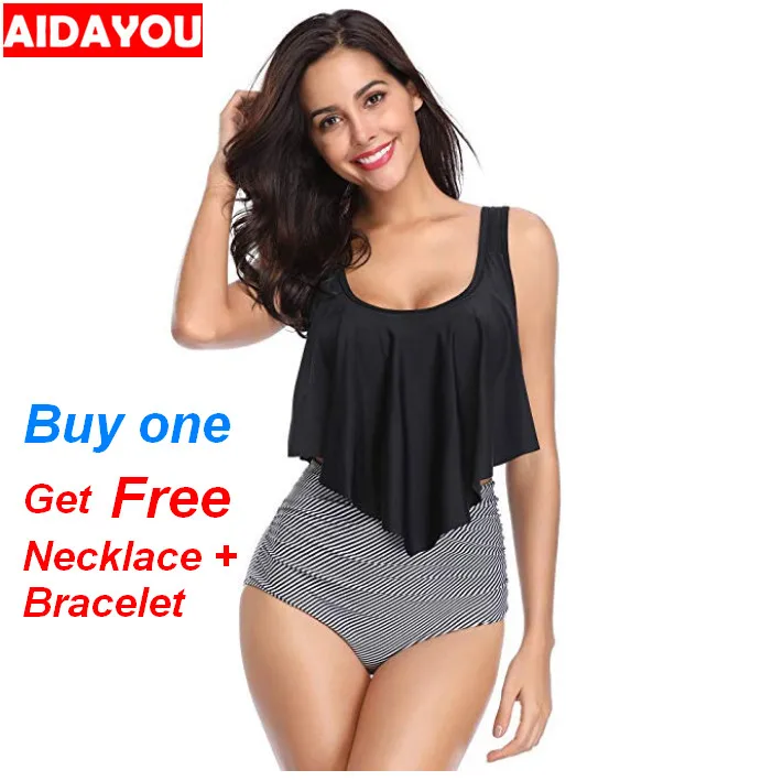 Womens Swimsuit Two Pieces Bathing Suits Top Ruffled Racerback High Waisted Tankini Set out420
Womens Swimsuit Two Pieces Bathing Suits Top Ruffled Racerback High Waisted Tankini Set out420