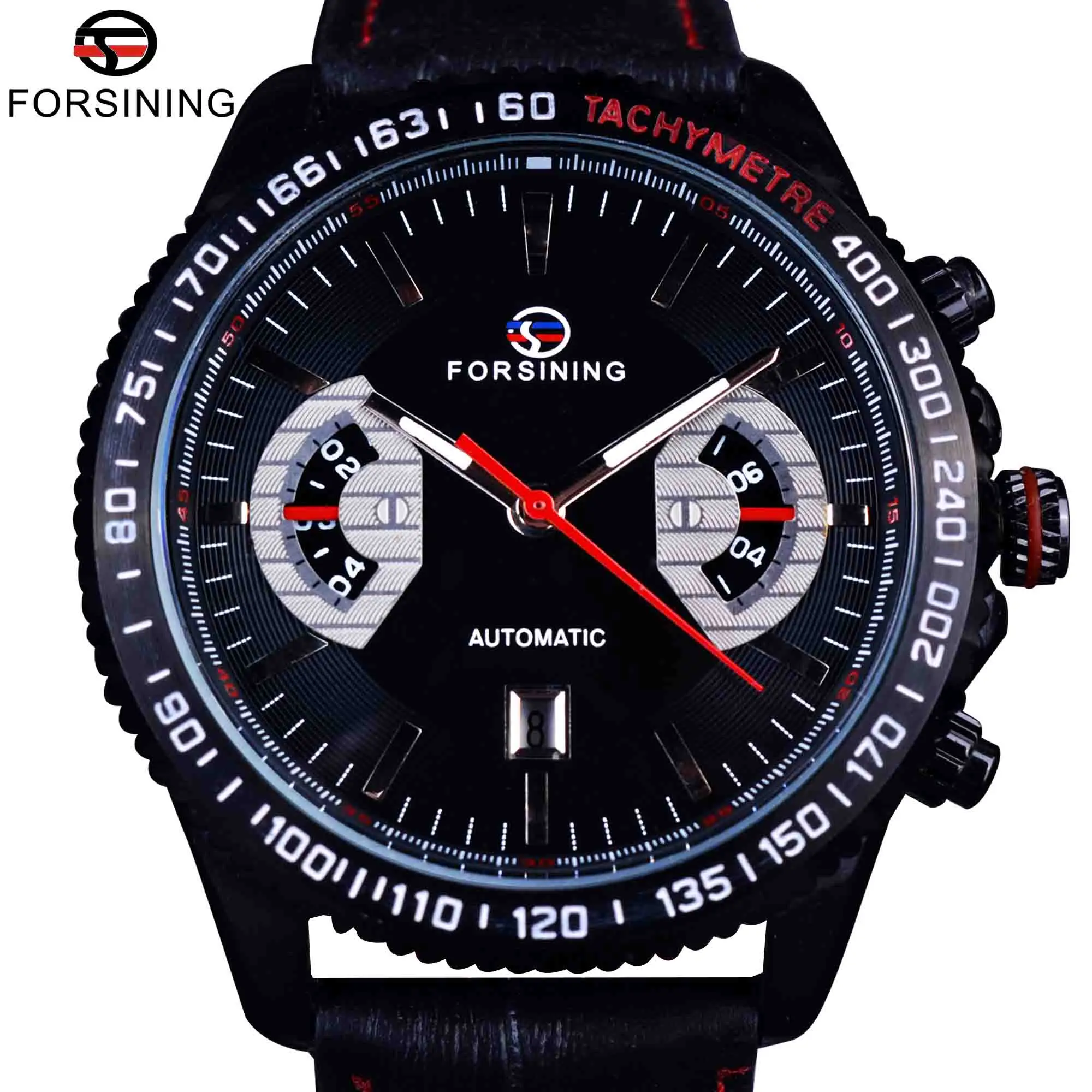 Forsining 2017 Sport Racing Fashion Style Red Genuine Leather Date Display Sport Design Rotating Bezel Automatic Watch Clock Men 
Forsining 2017 Sport Racing Fashion Style Red Genuine Leather Date Display Sport Design Rotating Bezel Automatic Watch Clock Men
