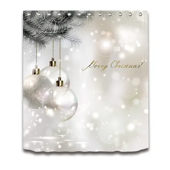 72'' Glitter Polk Dots And Mary Christmas Balls Bathroom Waterproof Fabric Shower Curtain Polyester 12 Hooks Bath Accessory Sets
72'' Glitter Polk Dots And Mary Christmas Balls Bathroom Waterproof Fabric Shower Curtain Polyester 12 Hooks Bath Accessory Sets