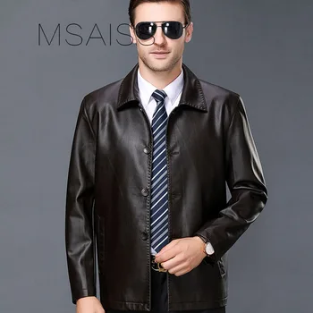 MSAISS Men Leather Jacket Winter Keep Warm Outerwear Black Slim Business Style Coats Mens Leather Jackets
MSAISS Men Leather Jacket Winter Keep Warm Outerwear Black Slim Business Style Coats Mens Leather Jackets