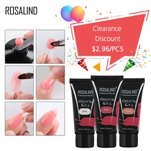 Rosalind 폴리 빌더 젤 네일 아트 크리스탈 젤리 컬러 uv 네일 폴란드어 손톱 확장을위한 아크릴 젤을 쉽게 처리 매니큐어(China)