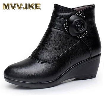 MVVJKE plus size 34-43 women boots women genuine leather boots warm plush autumn boots winter wedge shoes woman ankle boots E154
MVVJKE plus size 34-43 women boots women genuine leather boots warm plush autumn boots winter wedge shoes woman ankle boots E154